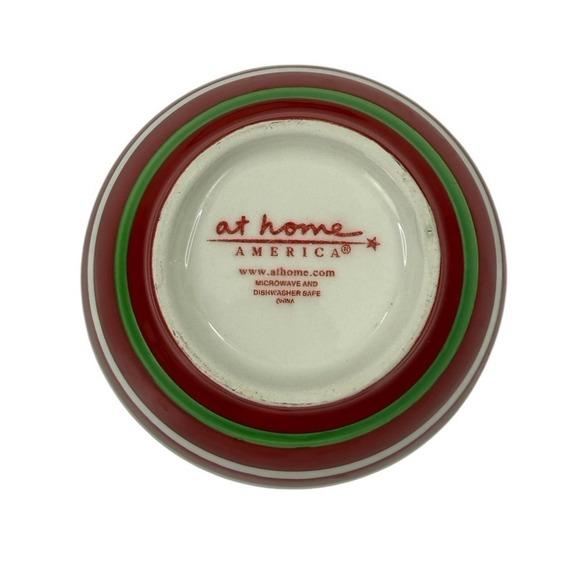 At Home Christmas Ornament/Snowflake Ceramic Chip Dip Bowl Set Iron Stand - Picture 10 of 16